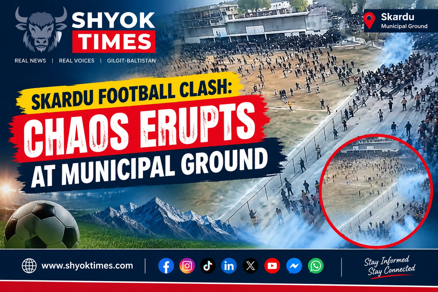 Skardu football tournament clash at Municipal Ground
