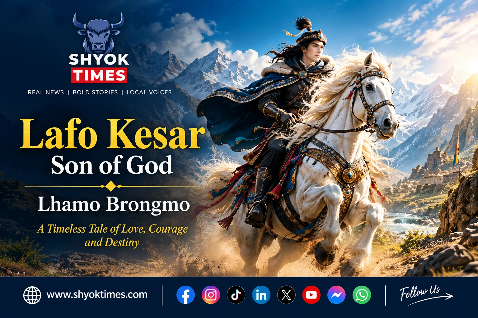 Lafo Kesar and Lhamo Brongmo in the Alowi Thang folklore story