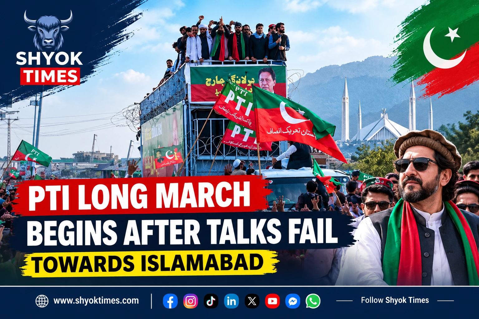 PTI long march led by KP Chief Minister Sohail Afridi from Lakki Marwat