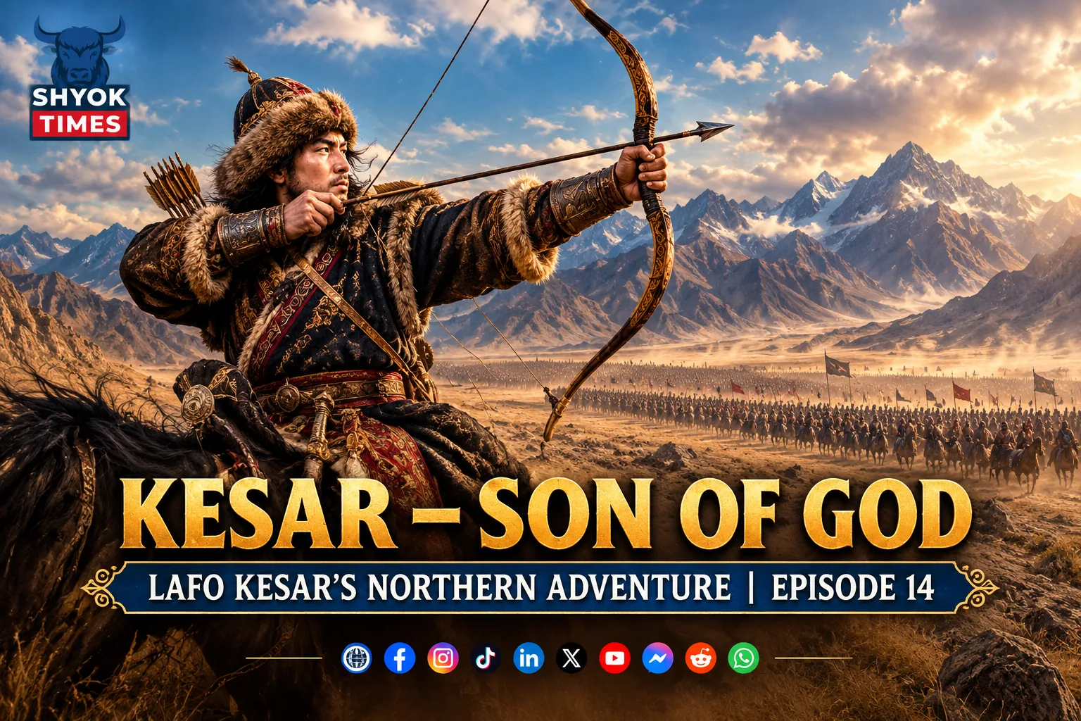 Lafo Kesar faces a vast army in the desert in Kesar – Son of God, Episode 14.
