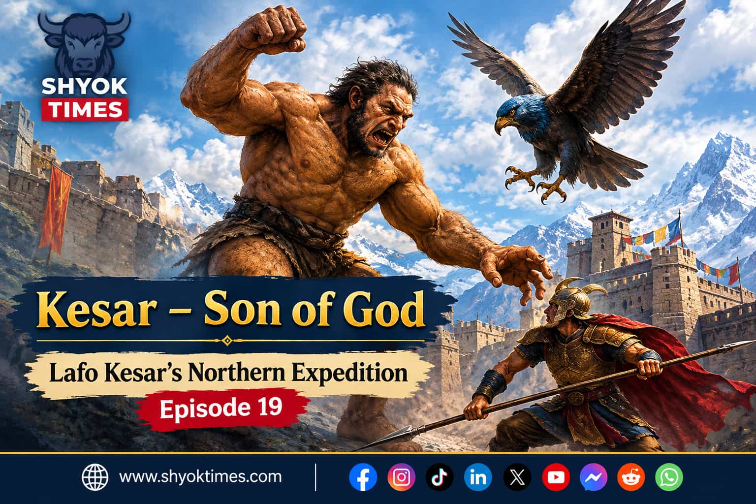 Kesar – Son of God Episode 19 depicting Lafo Kesar’s battle against the giant Dre Shima Rgyal