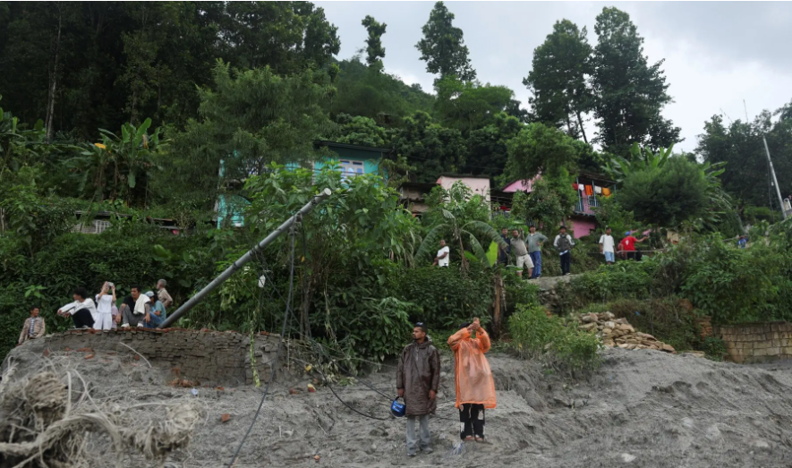 Nepal China floods devastation