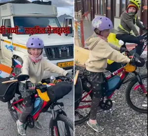 Ladakh Cycling Family journey through mountains