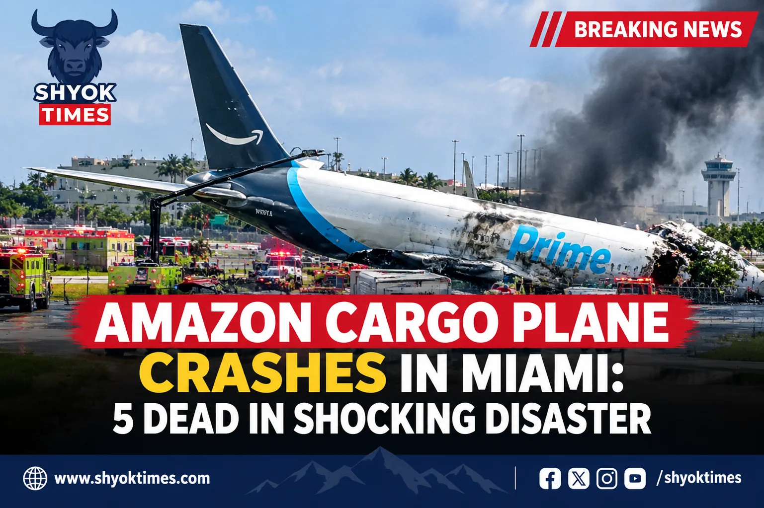 Amazon cargo plane crashes at Miami International Airport