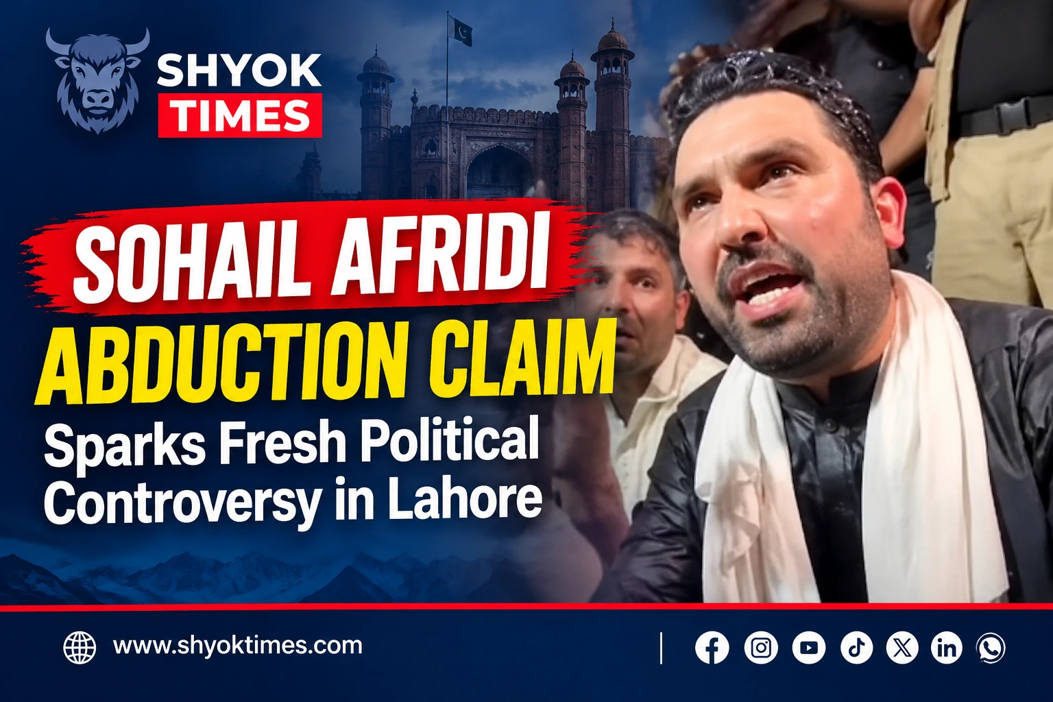 Sohail Afridi abduction claim in Lahore as KP Chief Minister speaks about the incident