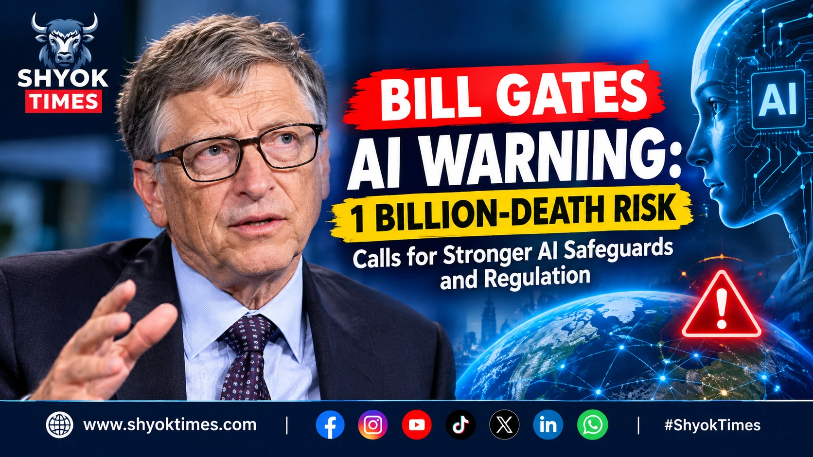 Bill Gates AI Warning about artificial intelligence regulation and catastrophic risks